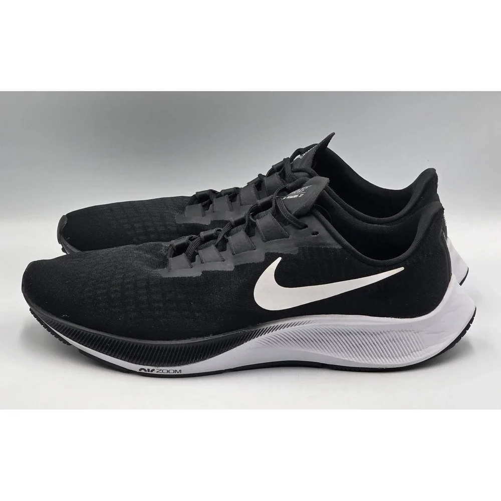 Nike Air Zoom Pegasus 37 Running Shoes Mens Size 12 Black White Road Athletic - Picture 5 of 10